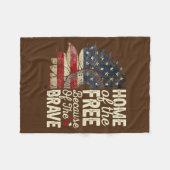 Home Of The Free Because Of The Brave Sunflower フリースブランケット (正面(横))