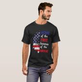 Home Of The Free Because Of The Brave Sunflower US Tシャツ (正面フル)