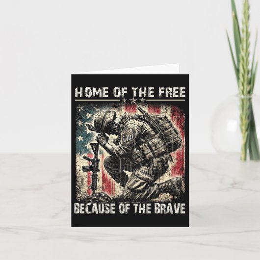 Home Of The Free Because Of The Brave - Veterans P カード (正面)