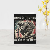 Home Of The Free Because Of The Brave - Veterans P カード (黄色い花)