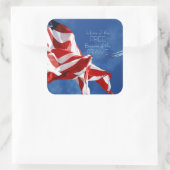 Home of the free for the Brave Sticker スクエアシール (バッグ)