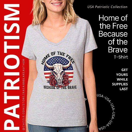 Home of the free for the Brave T-Shirt Tシャツ