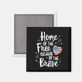 Home Of The Free Women Wife P 7月退役軍人4日 マグネット (正面/裏面)