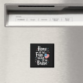 Home Of The Free Women Wife P 7月退役軍人4日 マグネット (インサイチュ (食洗機))