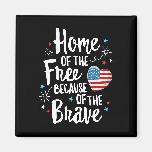 Home Of The Free Women Wife P 7月退役軍人4日 マグネット (正面)