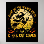 Home Of The Wicked And Her Cat Funny Witch Hallowe ポスター (正面)