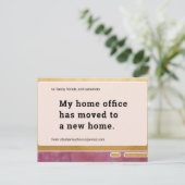 Home Office新しいアドレスコンピュータ画面の移動 案内ポストカード (スタンド正面)