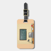 Home Office Desk Laptop Coffee ラゲッジタグ (正面縦)