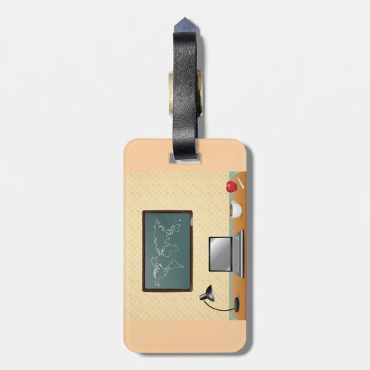 Home Office Desk Laptop Coffee ラゲッジタグ (裏面縦)