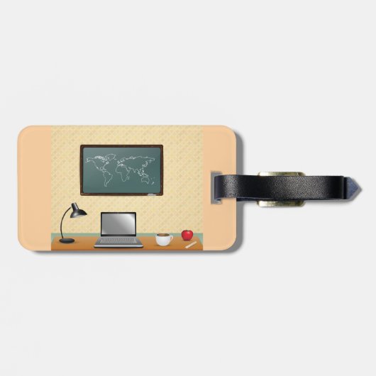 Home Office Desk Laptop Coffee ラゲッジタグ (裏面横)
