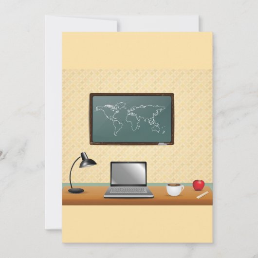 Home Office Desk Laptop Coffee 招待状 (正面)