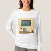 Home Office Desk Laptop Coffee Tシャツ (正面)