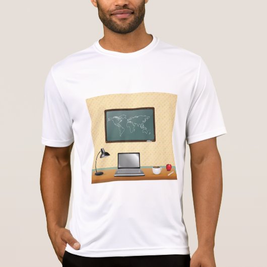 Home Office Desk Laptop Coffee Tシャツ (正面)