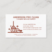 Home & Office Proクリーニングサービスクリムゾンレッド 名刺 (正面)