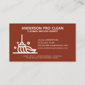 Home & Office Proクリーニングサービスクリムゾンレッド 名刺 (正面)
