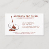 Home & Office Proクリーニングサービスクリムゾンレッド 名刺 (正面)