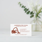 Home & Office Proクリーニングサービスクリムゾンレッド 名刺 (スタンド正面)