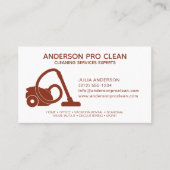 Home & Office Proクリーニングサービスクリムゾンレッド 名刺 (正面)
