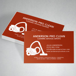 Home & Office Proクリーニングサービスクリムゾンレッド 名刺