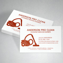 Home & Office Proクリーニングサービスクリムゾンレッド 名刺