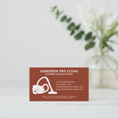 Home & Office Proクリーニングサービスクリムゾンレッド 名刺 (スタンド正面)