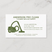 Home & Office Proクリーニングサービスグリーン 名刺 (正面)