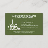 Home & Office Proクリーニングサービスグリーン 名刺 (正面)