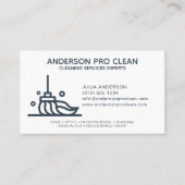 Home & Office ProクリーニングサービスNavy Blue 名刺 (正面)
