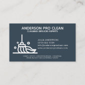 Home & Office ProクリーニングサービスNavy Blue 名刺 (正面)