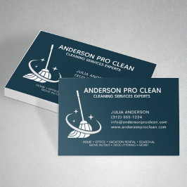 Home & Office ProクリーニングサービスNavy Blue 名刺