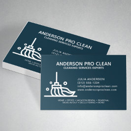 Home & Office ProクリーニングサービスNavy Blue 名刺