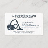 Home & Office ProクリーニングサービスNavy Blue 名刺 (正面)