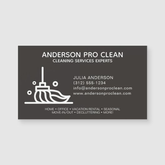 Home & Office Proクリーニング磁気名刺 (正面)