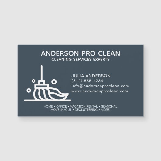 Home & Office Proクリーニング磁気名刺 (正面)