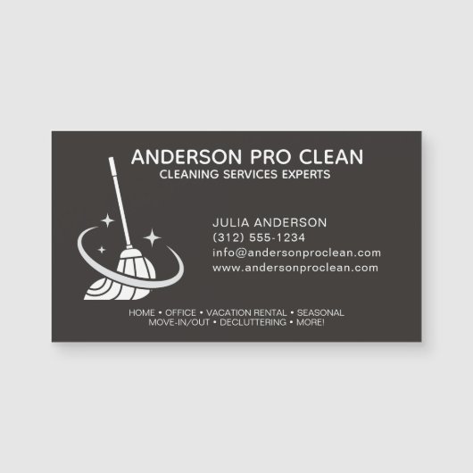 Home & Office Proクリーニング磁気名刺 (正面)