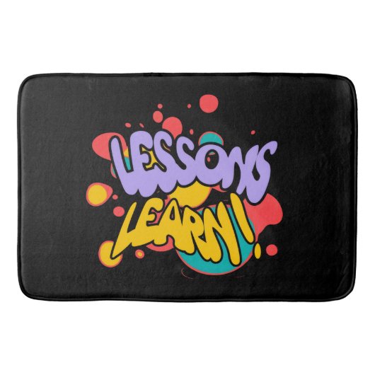 HOME PAINT SPLASH LESSONS LEARN BATH MAT  バスマット (正面)