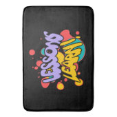 HOME PAINT SPLASH LESSONS LEARN BATH MAT  バスマット (正面縦)