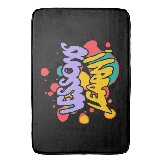 HOME PAINT SPLASH LESSONS LEARN BATH MAT バスマット (正面縦)