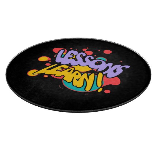 HOME PAINT SPLASH LESSONS LEARN CUTTING BOARD  カッティングボード (角)