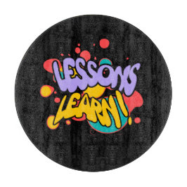 HOME PAINT SPLASH LESSONS LEARN CUTTING BOARD  カッティングボード