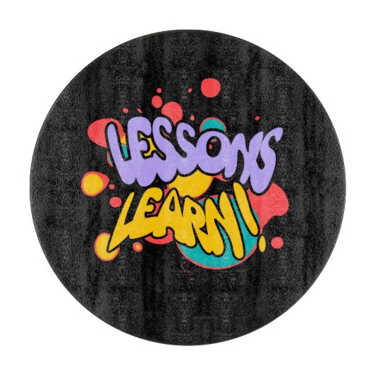 HOME PAINT SPLASH LESSONS LEARN CUTTING BOARD カッティングボード (正面)