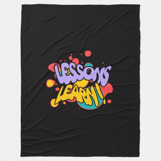 HOME PAINT SPLASH LESSONS LEARN FLEECE BLANKET フリースブランケット (正面)