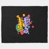 HOME PAINT SPLASH LESSONS LEARN FLEECE BLANKET フリースブランケット (正面(横))
