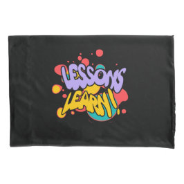 HOME PAINT SPLASH LESSONS LEARN PILLOW CASE  枕カバー