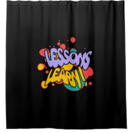 HOME PAINT SPLASH LESSONS LEARN SHOWER CURTAIN  シャワーカーテン