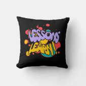 HOME PAINT SPLASH LESSONS LEARN THROW PILLOW クッション (正面)