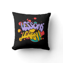 HOME PAINT SPLASH LESSONS LEARN THROW PILLOW 