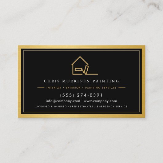 Home Painter Contractor Painting Service 名刺 (正面)