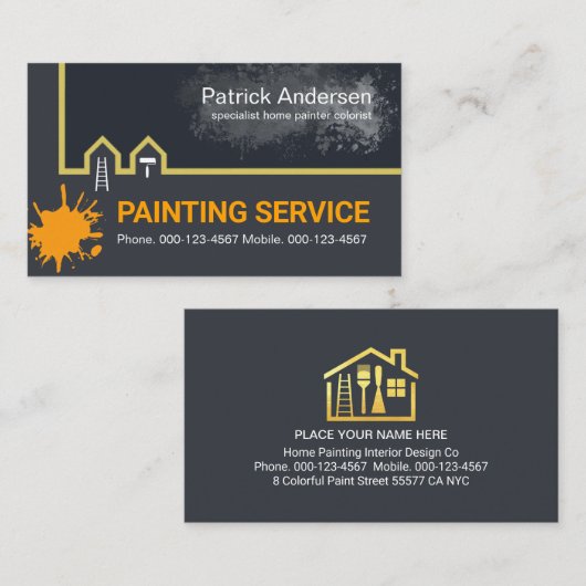 Home Painting Border Line Painter 名刺 (正面/裏面)