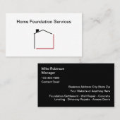 Home Property Foundation Repair Business Card 名刺 (正面/裏面)